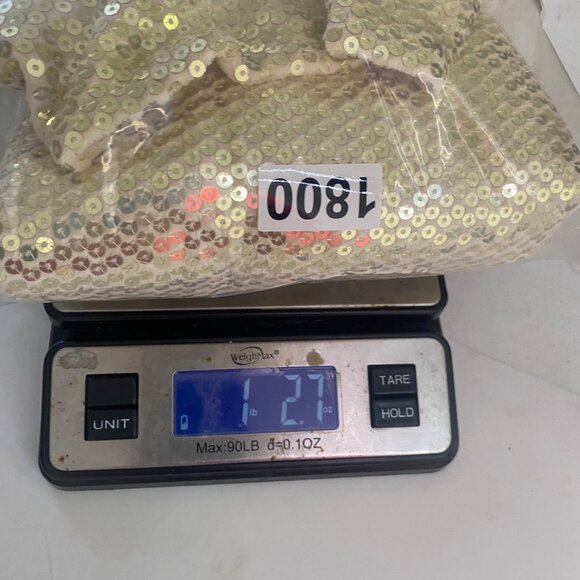 Vtg Cache Gold Sequin Jacket Womens XL Full Zip Party Disco Glam Holiday - Picture 5 of 5